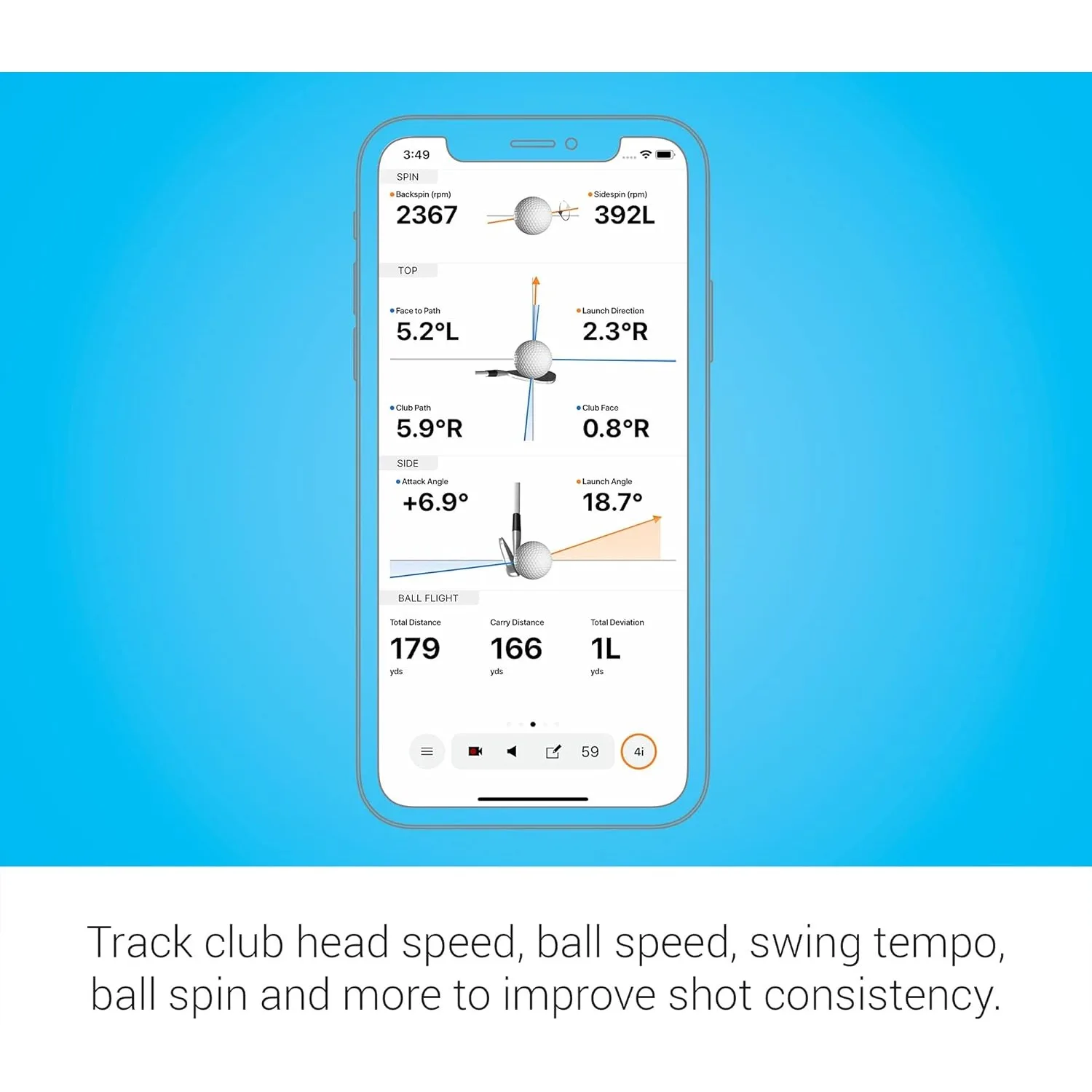 Garmin Approach R10, Portable Golf Launch Monitor, Indoors or to the Driving Range, Up to 10 Hours Battery Life