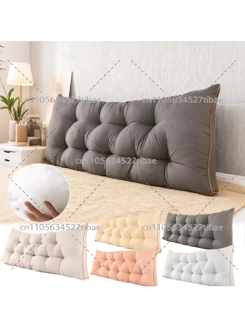 Large Bed Cushion Double-Layer Backrest & Lumbar,Contemporary Triangular Wedge Cushion for Headboard and Sofa Backrest Support
