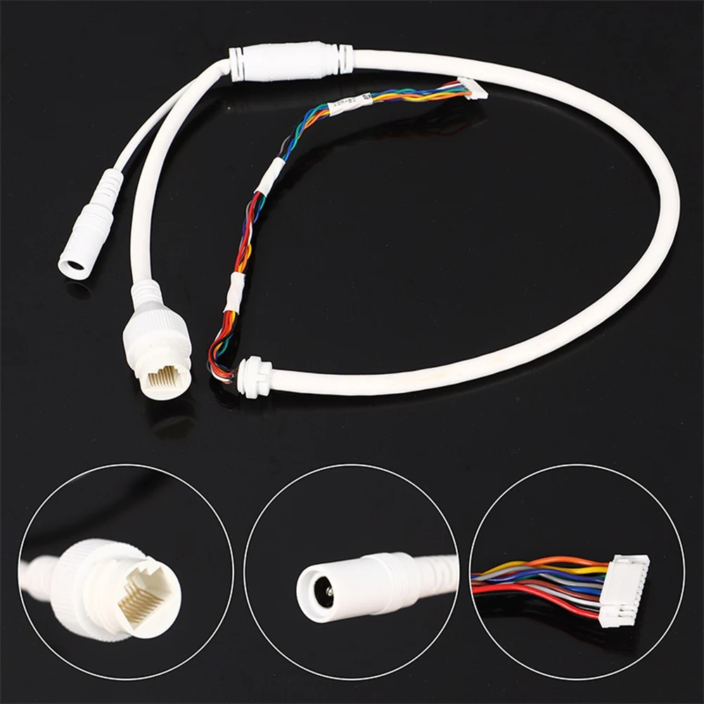B49C For Hikvision Ip Camera Compatible Ethernet Lan Cable Poe RJ45 10 Pin 10 Core 2Pcs Network Cable 2Pc