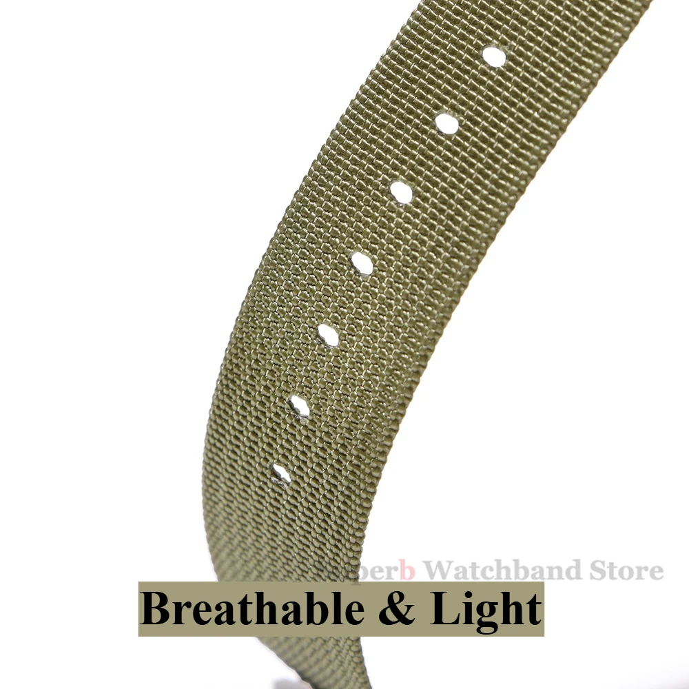 Cinturino a costine per cinturino di ricambio in tessuto balistico militare 18mm 20mm 22mm Accessori per cinturini in nylon di qualità premium