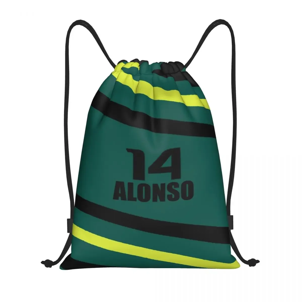 Custom Alonso Sports Car Drawstring Backpack Bags Women Men Lightweight Gym Sports Sackpack Sacks for Traveling