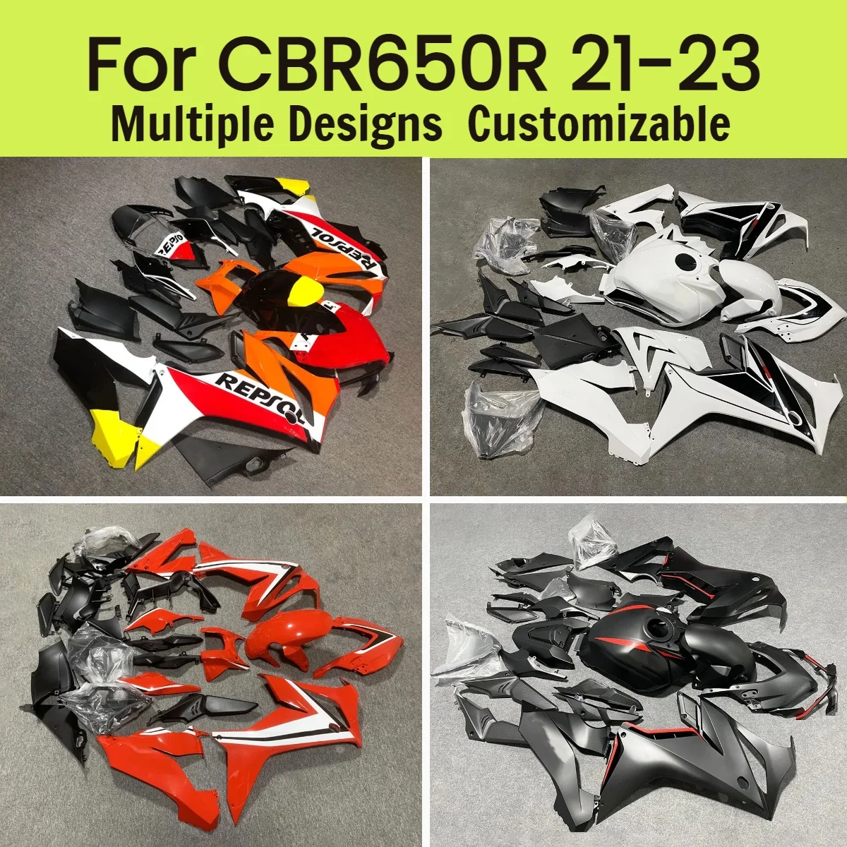 

Body Parts Fairings CBR 650R 2021 2022 2023 Injection Motorcycle Fairing Kit for Honda CBR650R 21 22 23
