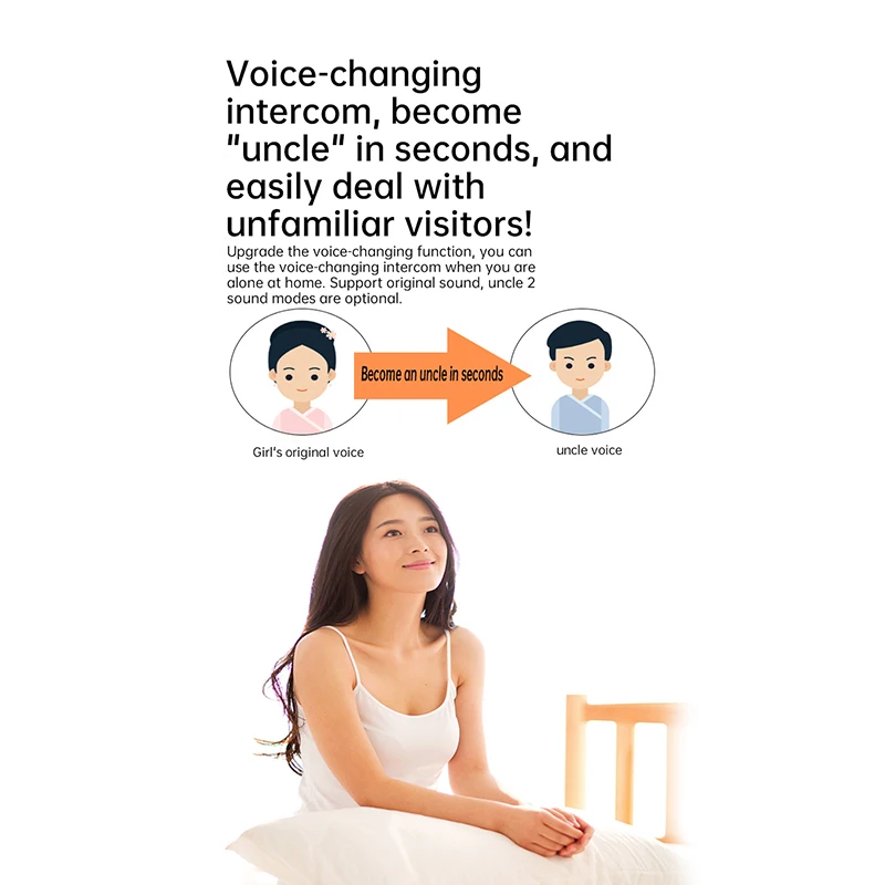 Danmini Intelligent Video Intercom Doorbell 300000 Pixels 480P 85 ° Viewing Angle Camera Unidirectional Wake-up Tuya APP Control