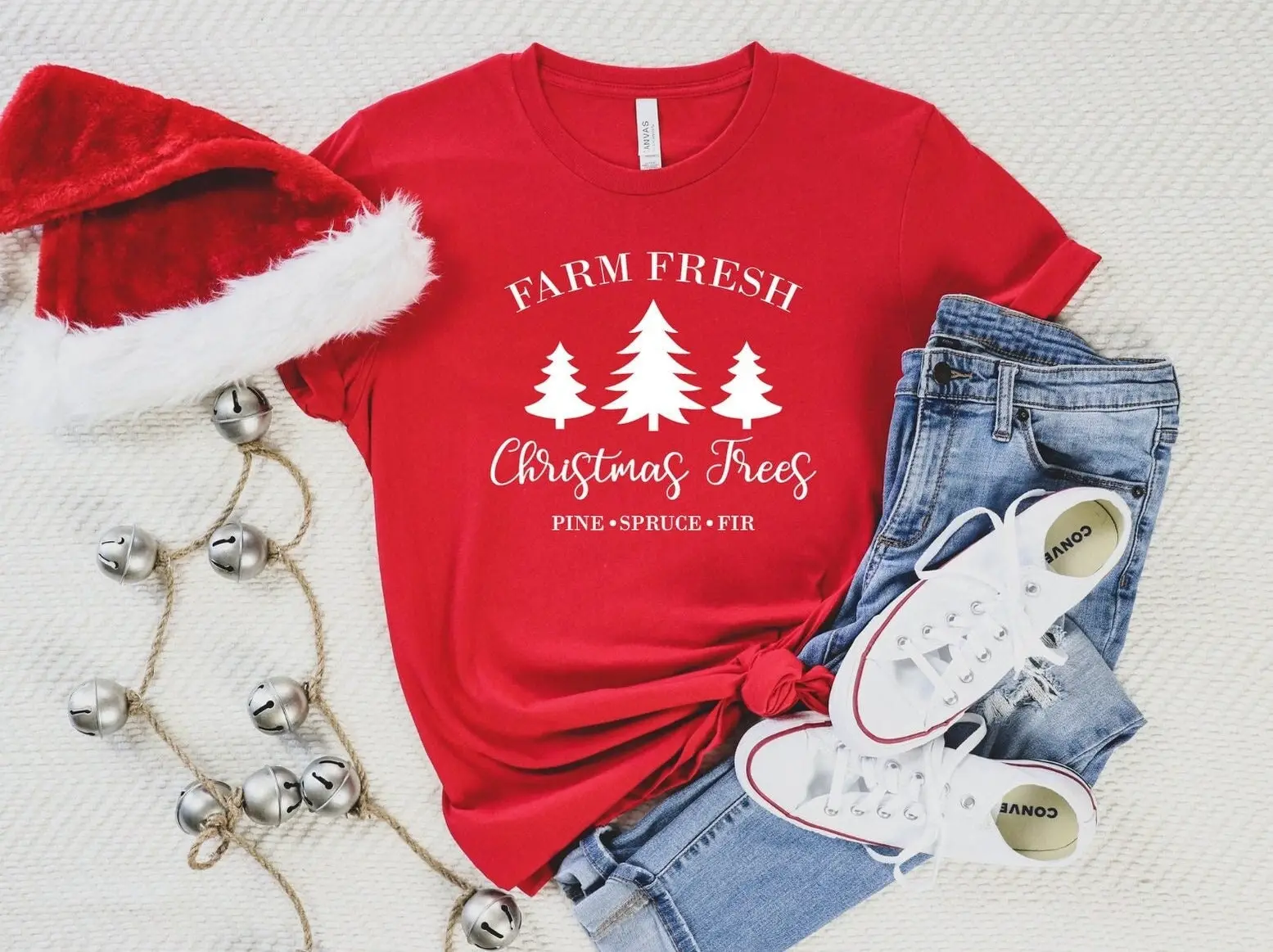 Farm Fresh Christmas Trees T Shirt Pine Spruce Fir Tree