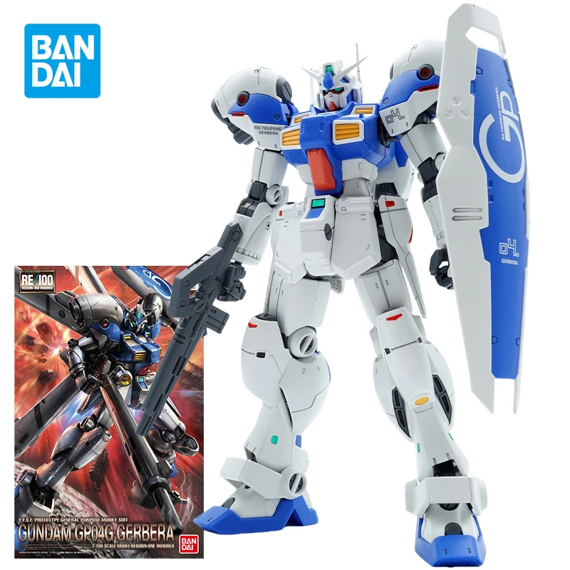 Bandai RX-78 Gundam GP04G Gerbera Action Figures 1/100 Scale Reborn-One Hundre Gundam Plastic Model Kit Toys for Boys Gifts