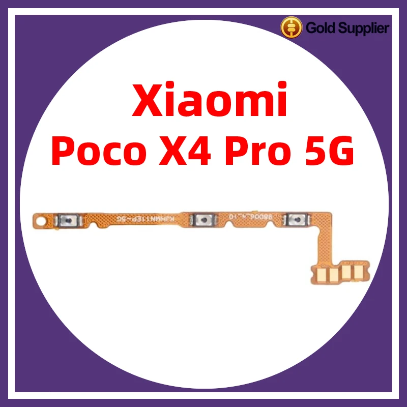 For Xiaomi Poco X4 Pro 5G Power ON OFF Volume Camera Key Button Switch Flex Cable Replacement