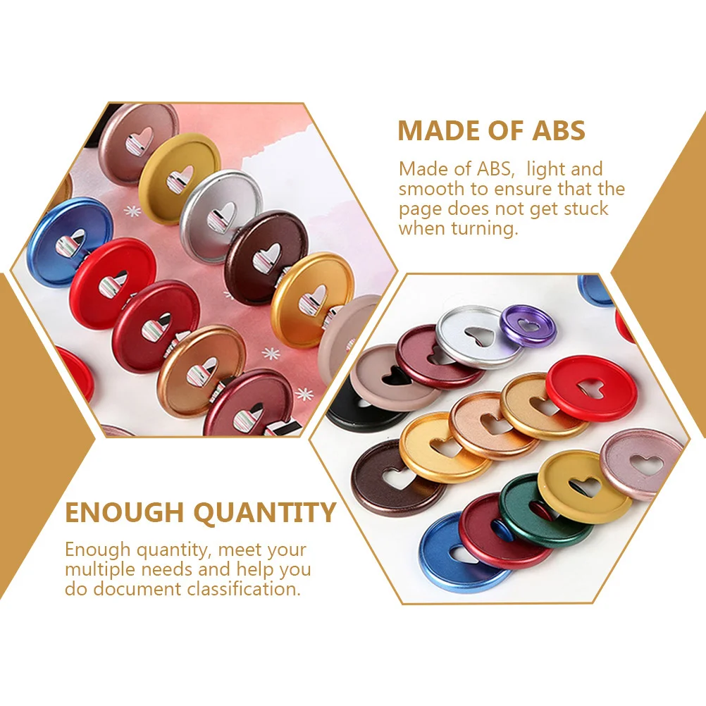 20 Pcs Disc Loose-leaf Notebook Plastic Discs Binder Rings for Notepad Love Planner Black Binding