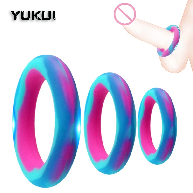 

S/M/L Silicone Penis Cock Ring Sex Toys For Men Delay Ejaculation Dick Erection Semen Lock Rings High Elasticity Time Lasting