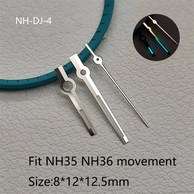 باتون ديتجست الأيدي مصقول الذهب الإبر NH35 ساعة الأيدي C3 سوبر لوم مؤشر ل وزارة الدفاع الحركة التلقائية لتقوم بها بنفسك ساعة