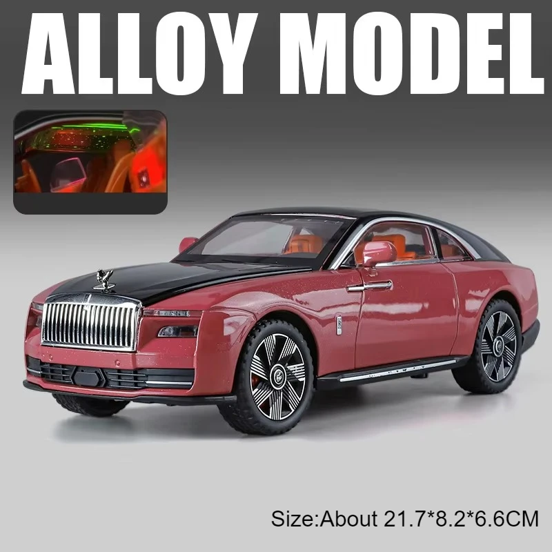 1:24 Rolls-Royce Phantom Mansory Spectre modèle de voiture jouet corps en alliage pneu en caoutchouc