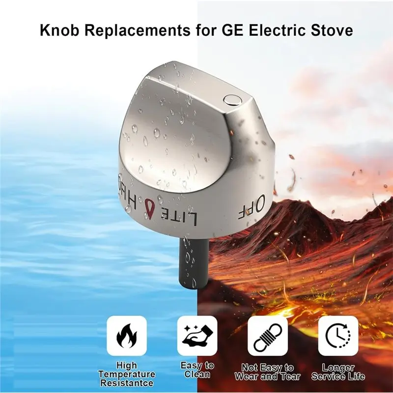 【EFFICIENT 】2 Pcs WB03K10265 Burner Control Knobs For GE Stove Replacement Part Number AP4363671 PS233971 WB03K10242