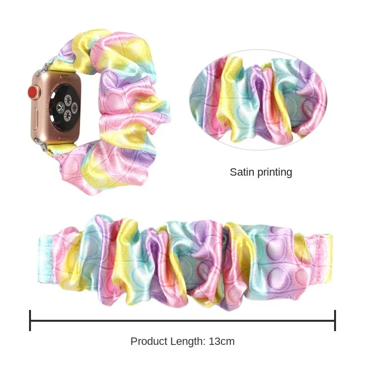 Watchbands Printing Strawberry Women Apple Strap Elastic Textile Large -intestine Circle Wristband Personalized Watch Strap