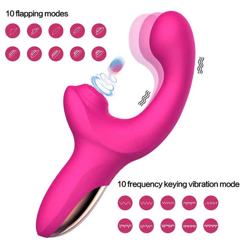 Potente Vibrador con Succión para Mujeres, Estimulador de Clítoris con Vacío, Vibrador con Movimiento de Dedos, Juguete Sexual para Adultos Vibrador de clítoris sexy Potente varita mágica AV estimulador de clítoris Var