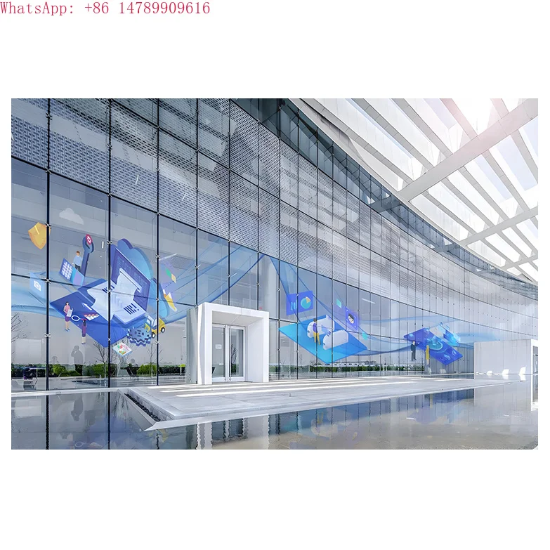 LED Flying Carpet DisplayGPXP Transparent Wall Advertising Screen 3.91mm Pixel Pitch 5000cd/m High Brightness 2-Year WarrantyVer