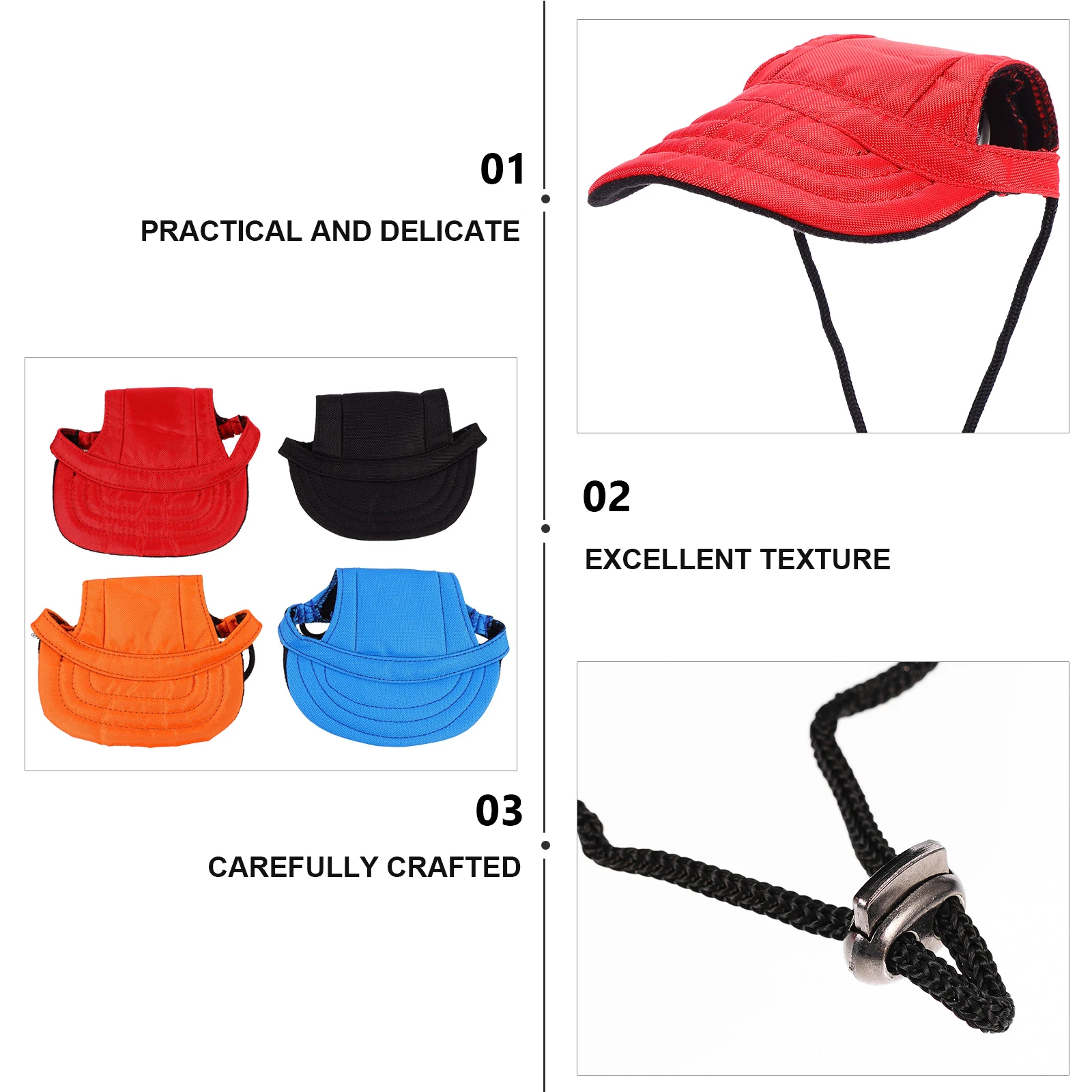 

4 Pcs Pet Beret Dog Hats Breathable Comfortable Outdoor Sun Hat for Small Dogs Cats Puppy Visor Cap Lightweight Soft