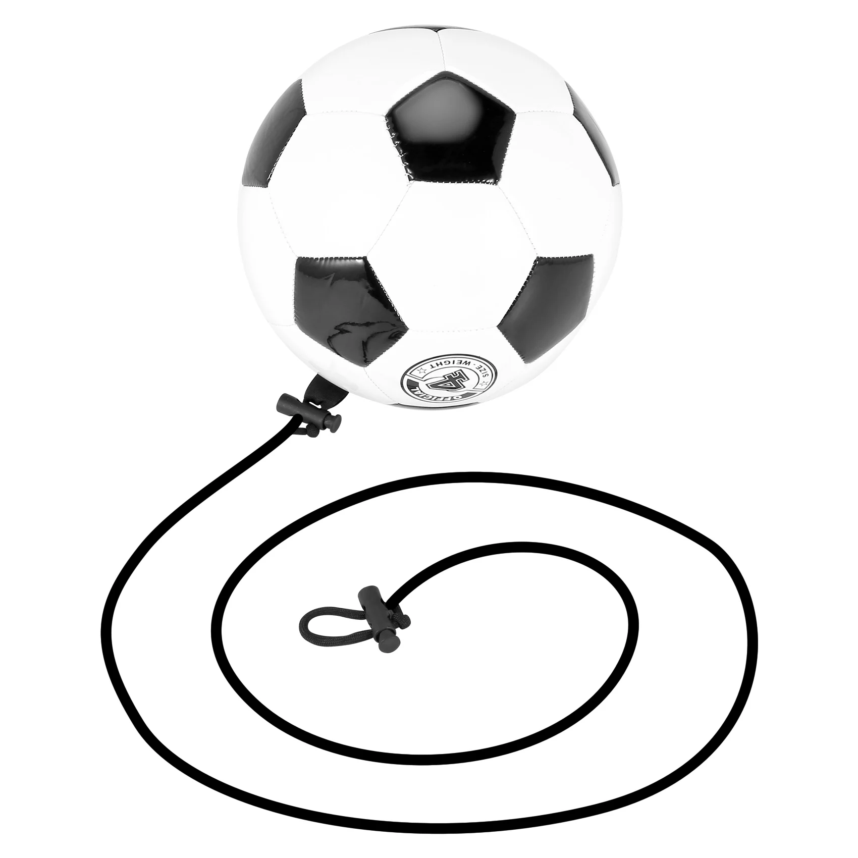 

Soccer Training Ball Adjustable Bungee Elastic Training Ball with Rope Size 4 Football for Training Playing Sports