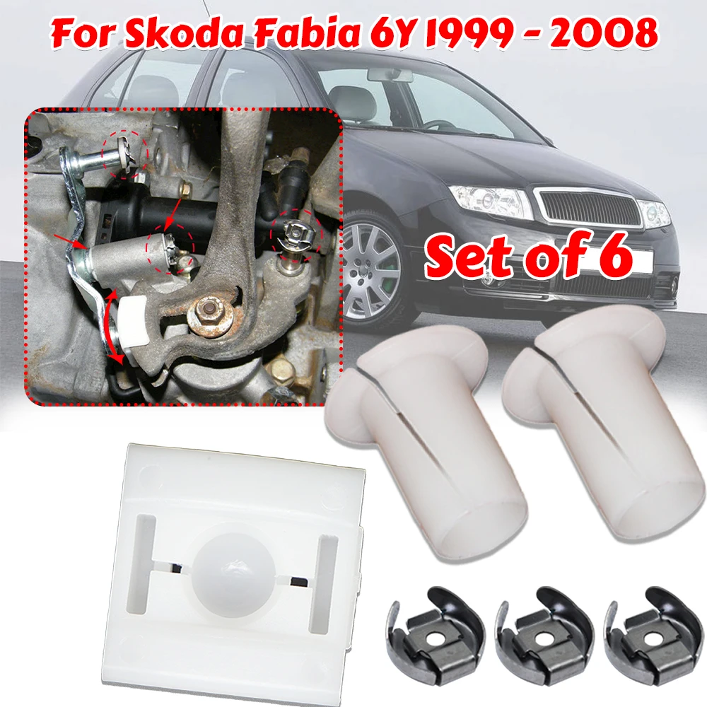 

Gear Selector Wiring Lock Washer Shift Relay Lever Slide Bush Kit Shifter Linkage Sliding Shoe Bearing Socket For Skoda Fabia 6Y