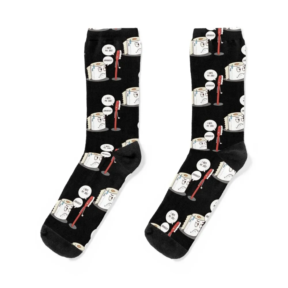 

I Hate My Job Seriously T-Shirt - Funny Toilet Paper Socks snow fashionable Lots Socks For Women Men's