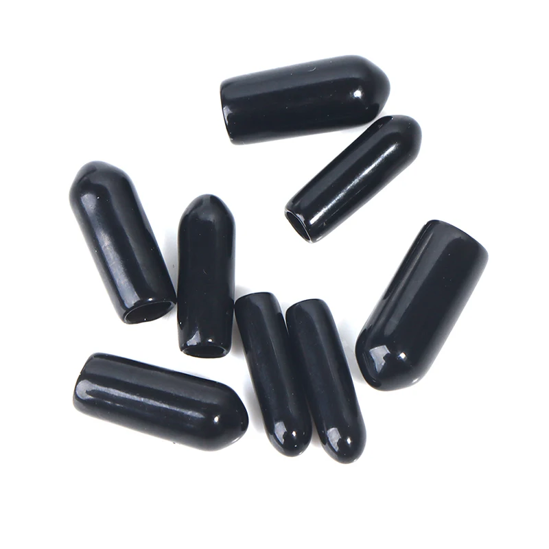 200pcs 3-6mm Rubber Round End Cap Cover For Pipe Screw Thread Protector Push-fit Caps Diy Headband Accessories