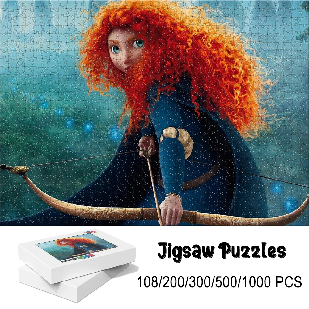 

Пазл Brave Merida, 108/200/300/500/1000 шт., интеллектуальные головоломки для детей и взрослых, уникальный подарок на день рождения, игрушки для самостоятельной сборки