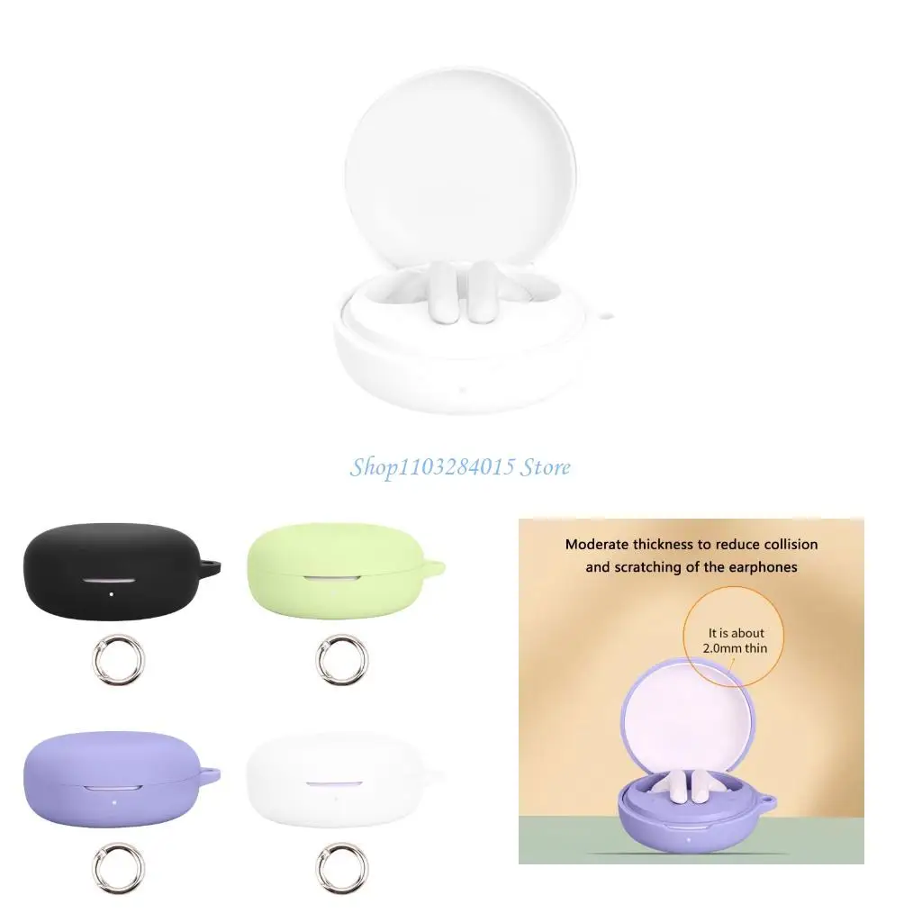 R6FF Scratchproof Skin Washable Housing Case Nonslip Soft Sleeve Shell for Earbuds A