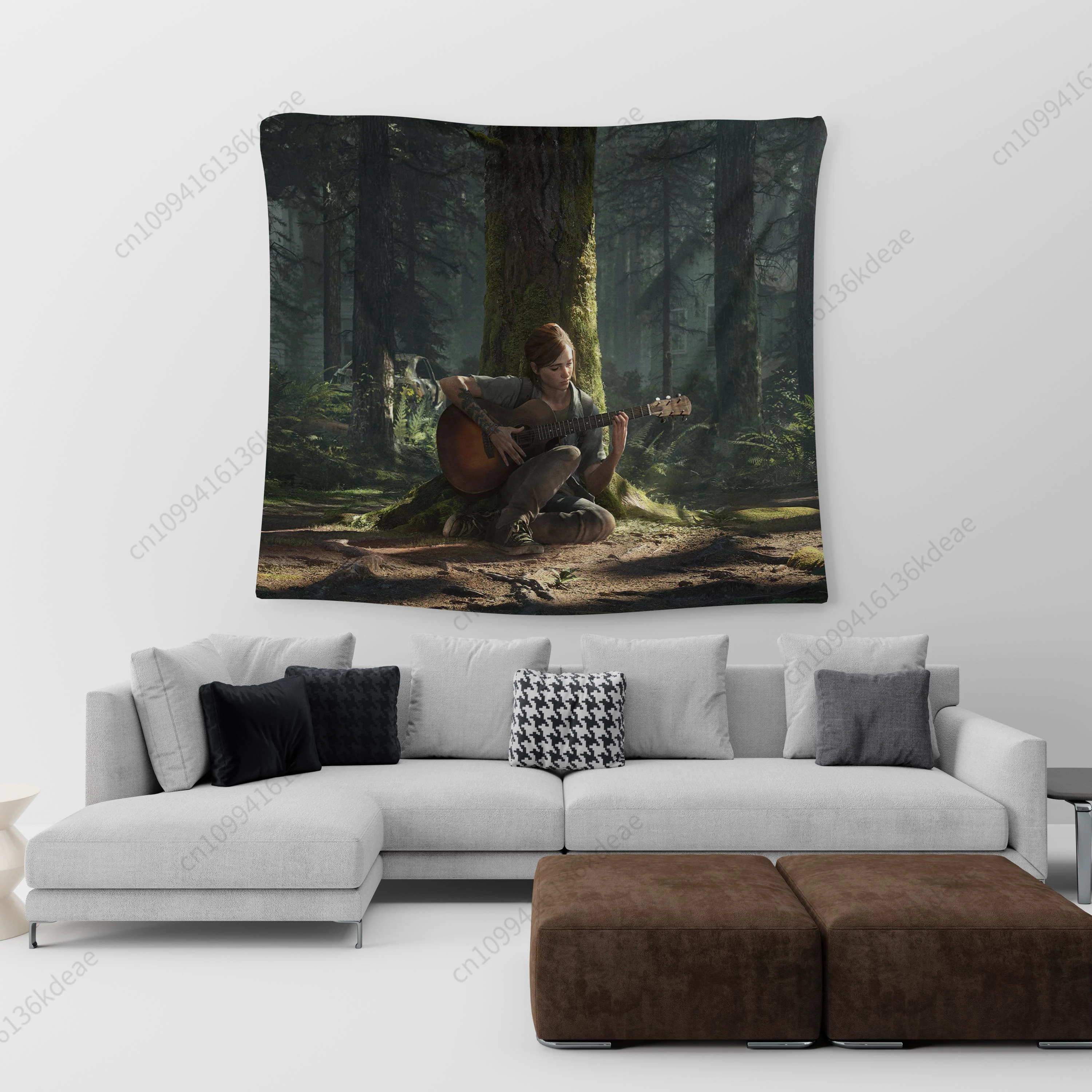 

Unique Poster Tapestry The Last of Us Wall Tapestries the Last of Us Ellie Flag Aesthetic Bedroom Decor Banner Background Cloth