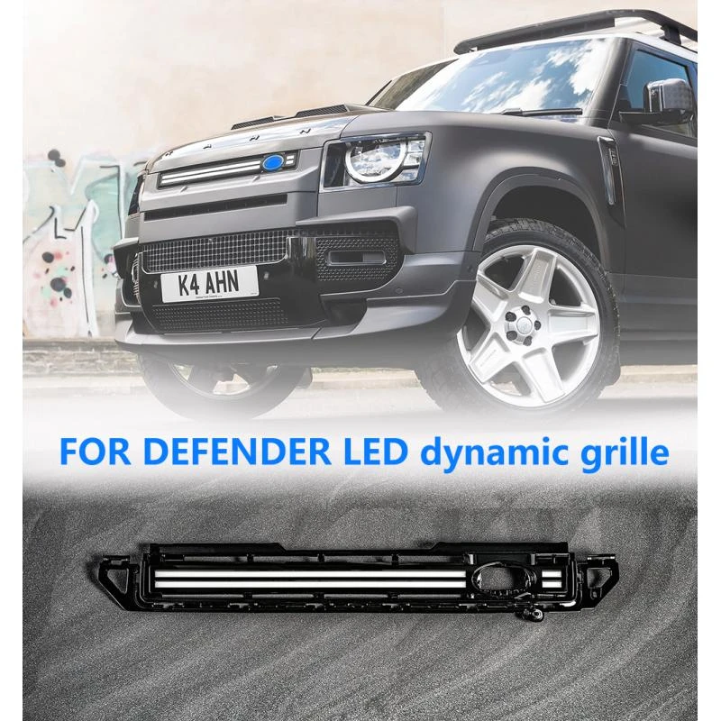 

For Land Rover Defender 90 110 2020-2023 2024 2025 L663 Car Ventilation Grille Front Bumper Grill Mesh With Led Dynamic Lights