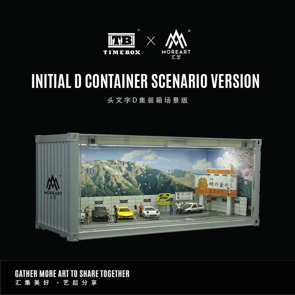 TimeBox 1:64 first text D Alloy Car Model storage container scene Limited edition