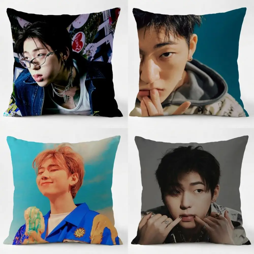 Capa de almofada coreana kpop z-zico, lavável, de linho, macia, para sofá, cama, decoração de casa e quarto