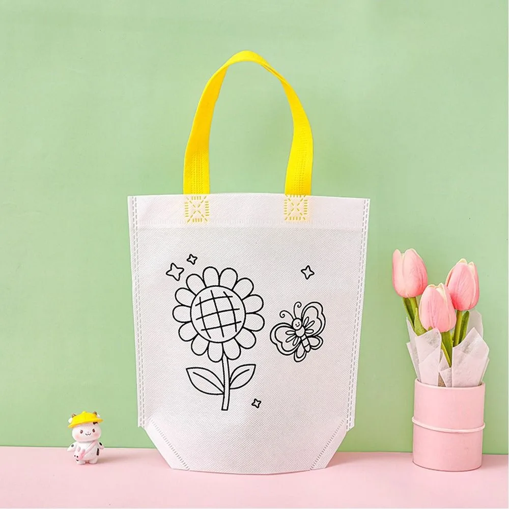 Double-Sided Graffiti Bag Non-woven Fabric Colored Double Sided Graffiti Bag Coloring Goodie Bags