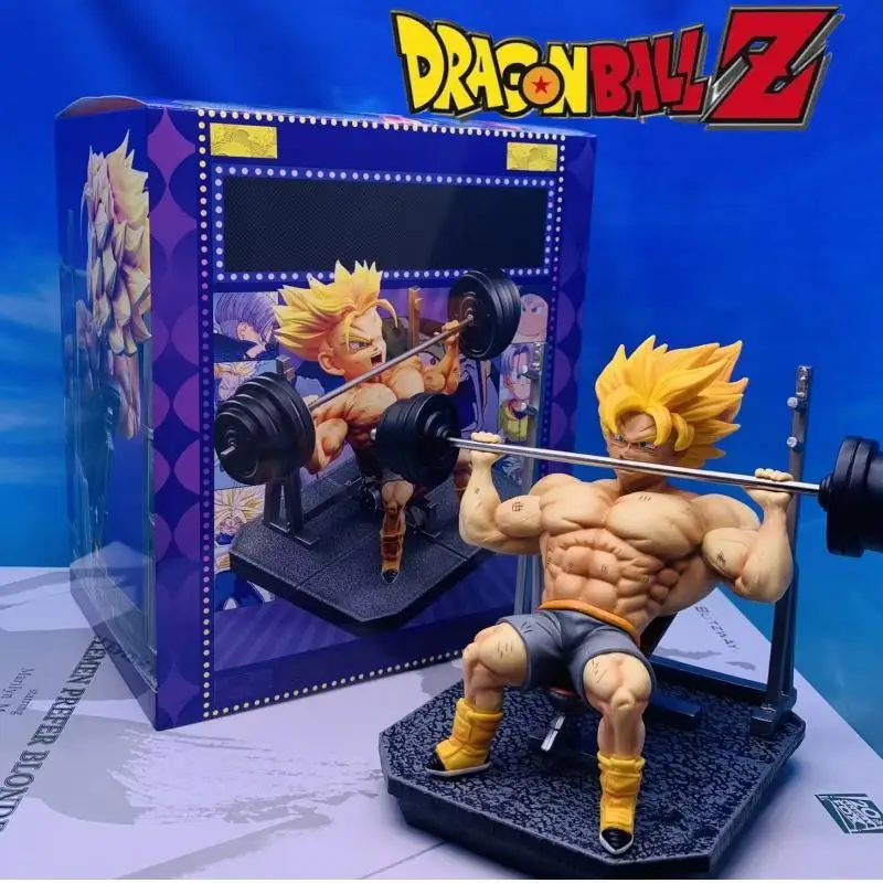 Dragon Ball Z Anime Action Figure Son Gohan Weightlifting Muscle Doll Statue Body Pvc Model Christmas Gift Gym Decro