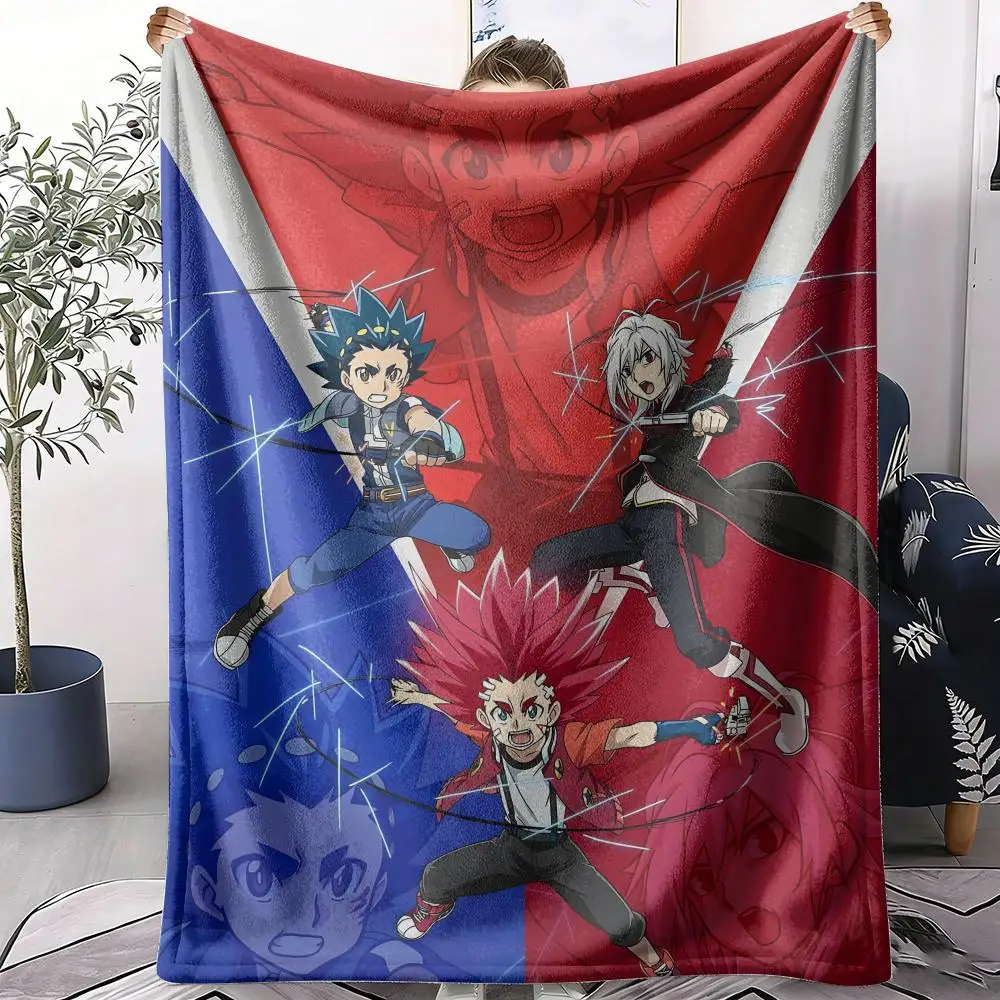 B-Beyblade Burst Turbo Throw Soft Flannel Throw Summer AC Blanket Lightweight Cool Nap Blanket for Sofa Bed Couch Travel