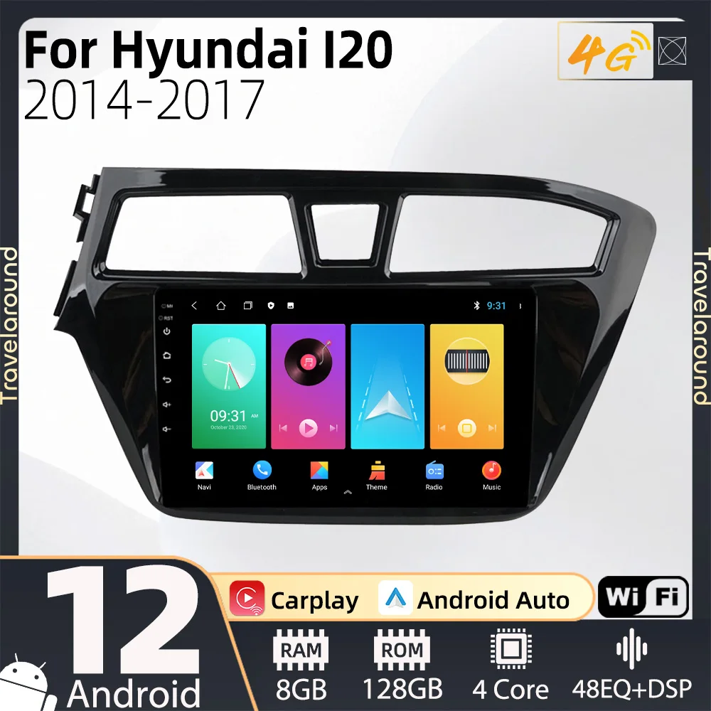 

Android Car Radio Stereo for Hyundai I20 2014 - 2017 Left Hand 2 Din Multimedia Player WIFI Navigation Autoradio GPS Head Unit