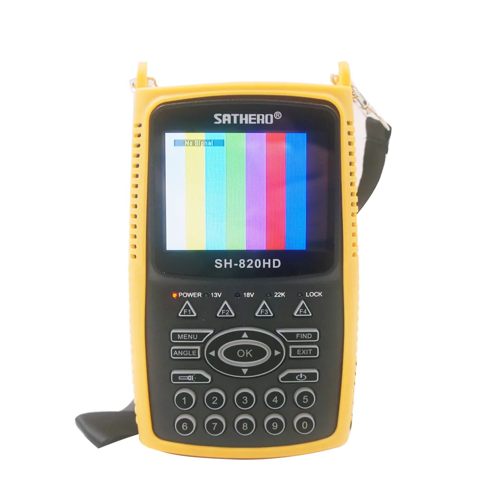 Newest Digital Satellite Finder DVB-S2 DVB-T2 DVB-T Signal Meter SATHERO SH-820HD Signal Finder Meter CCTV AHD TVI CVI Camera