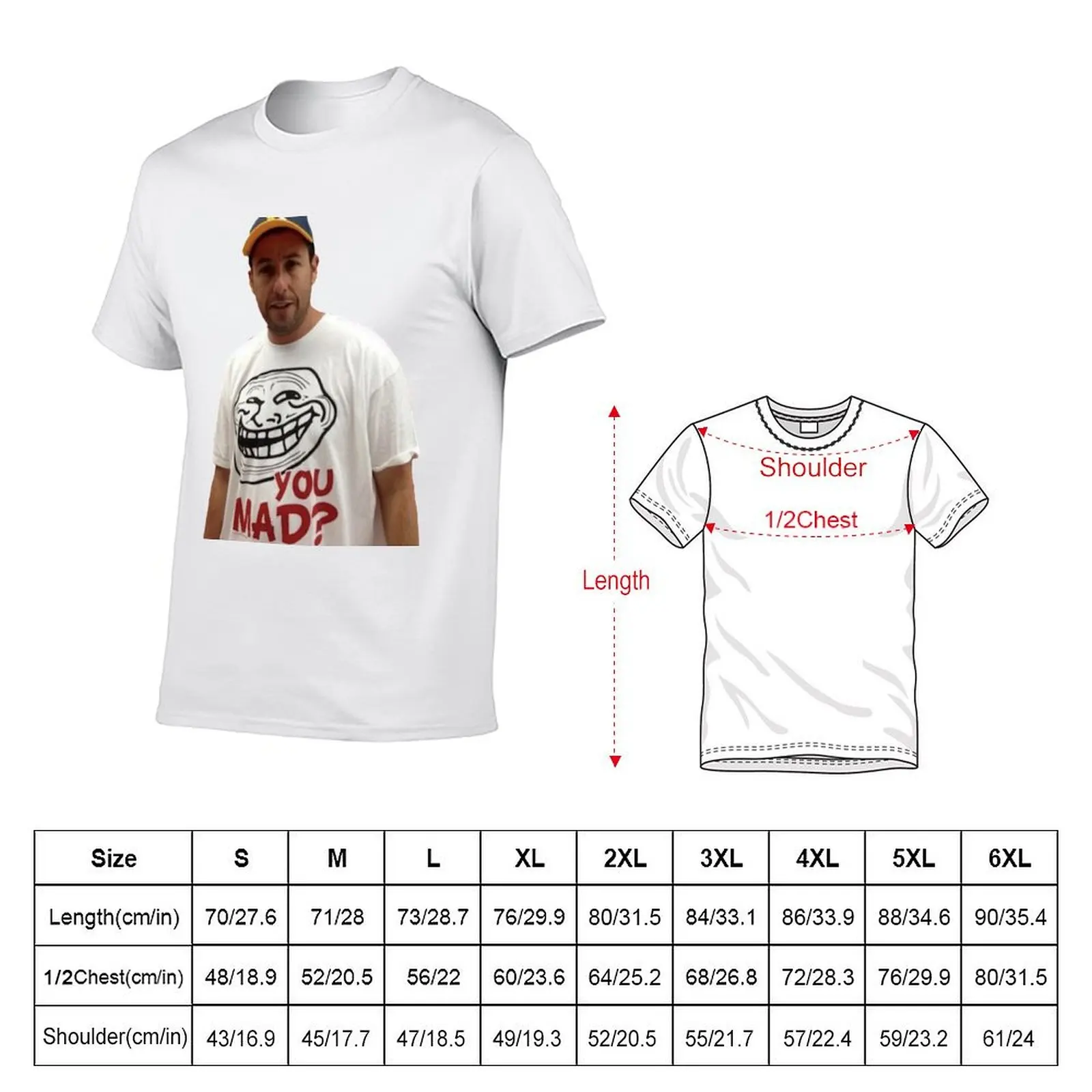 Adam Sandler wearing a u mad T-shrit T-Shirt g man t shirts for men t shirt man designer T-Shirt