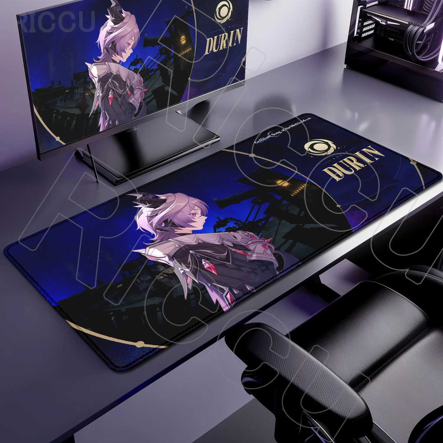 

Genshin Impact Durin expand Desk Mat Anime Gaming PC accessories Mouse Pad Lock Edge 80X40CM Playmat Office Keyboard Mouse pads