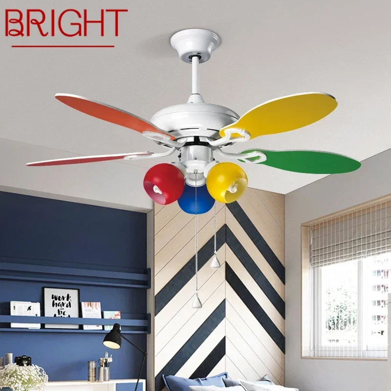 

BRIGHTNordic LED Fan Light Modern Minimalism Restaurant Living Room Study Ceiling Fan Light Remote Electric Fan Light