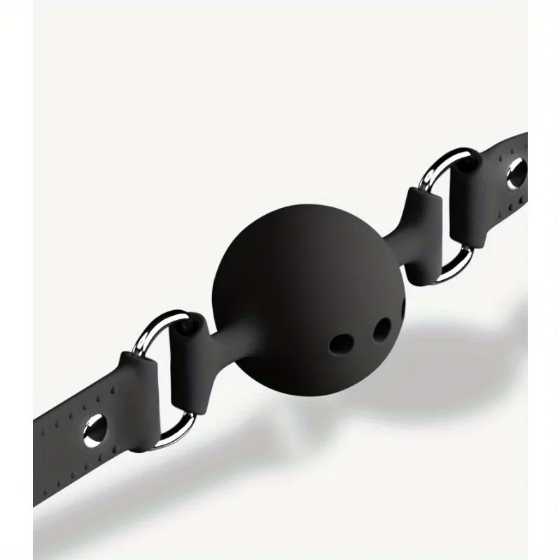 All Silicone Mouth Gag Breathable Ball Gag Adjustable Belt Mouth Sex Toys For Adult SM Games Sexyshop Erotic Accessories