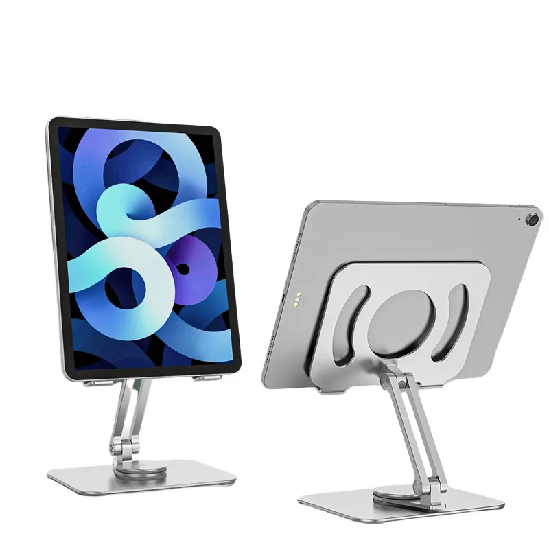 

Foldable Tablet Stand Aluminum Alloy Portable 360° Rotation Adjustable Desktop Cooling Bracket for 4~14 inch Phone Tablet Holder