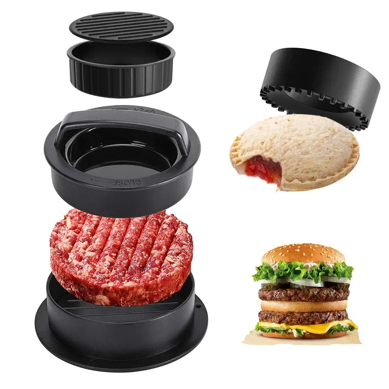 Hamburger Meat Press Maker Round Shape Non-Stick Stuffed Burger Patties Beef Grill Pie Press Mould Maker Kitchen Accessories