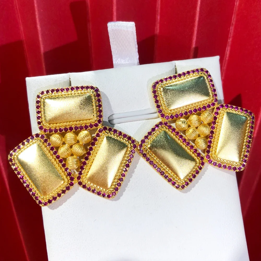 

Kellybola Fashion Shiny New Earrings for Women Bridal Drop Dangling Earrings Party Wedding Luxury Romantic Jewelry Gifts
