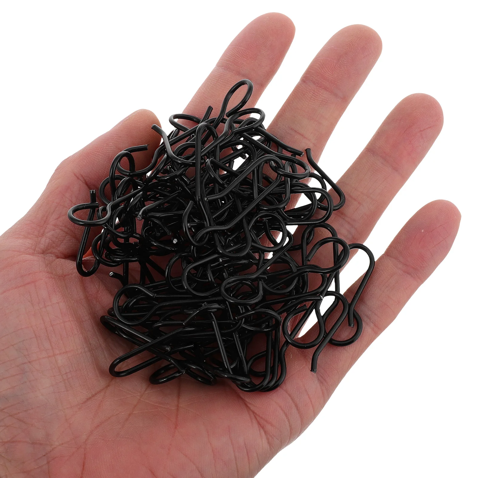 

100pcs Heavy Duty Curtain Hooks Metal Sliding Track Glider Hooks For Ceiling Shower Drapery Decor Wire Hangers Easy