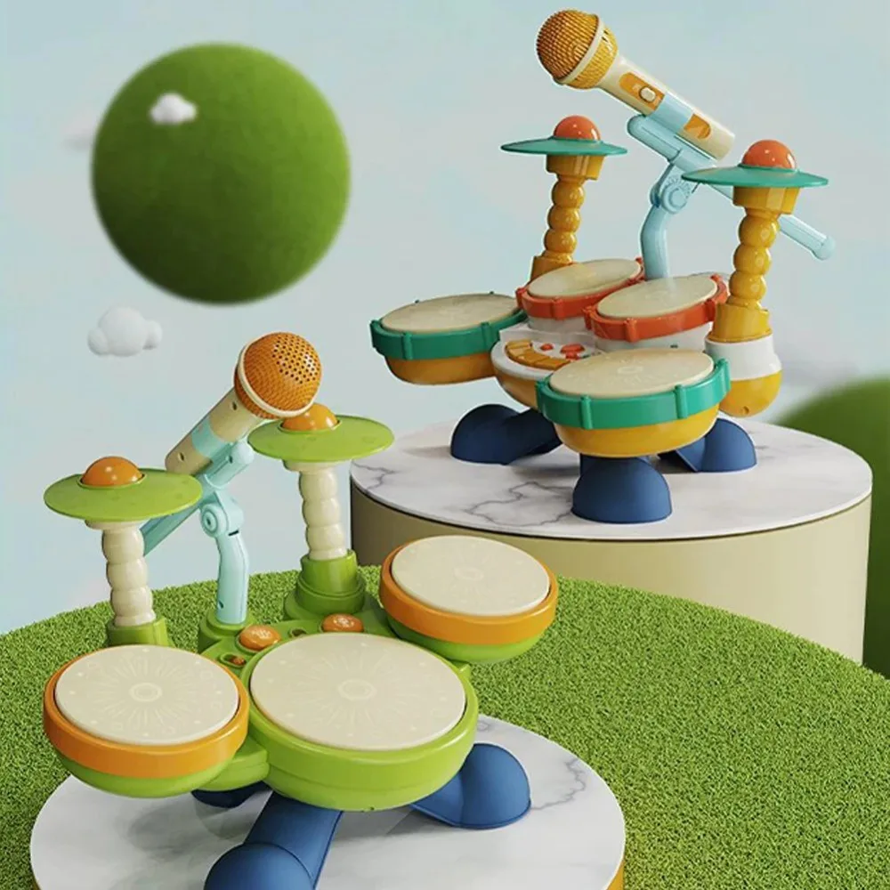 

New Plastic Drum Set Toys Piano Multifunctional Montessori Toys Drum Musical Toys Birthday Gifts