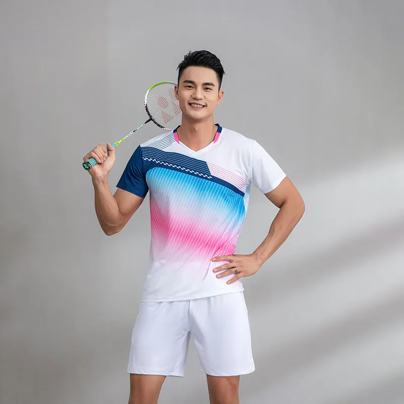 Outdoors Sports Quick-Drying T-Shirt Men's Short Sleeve Running Gym Badminton Table Tennis Volleyball Training Golf Suit Clothes