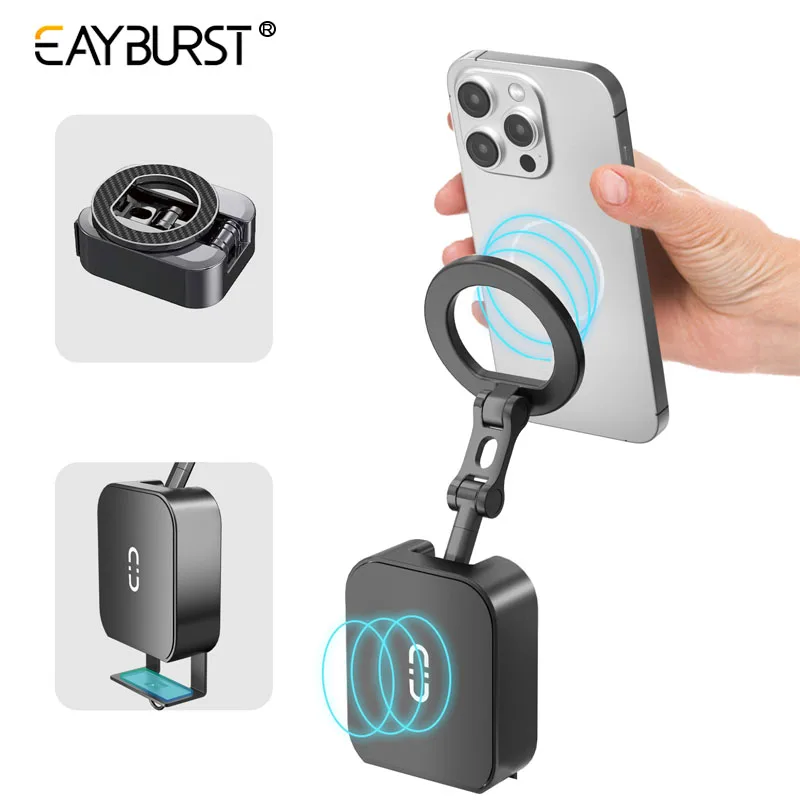 

New Magnetic Phone Stand Mount Foldable Extendable Portable Travel Holder for Desk Airplane Train Magnet Travel Phone Holder