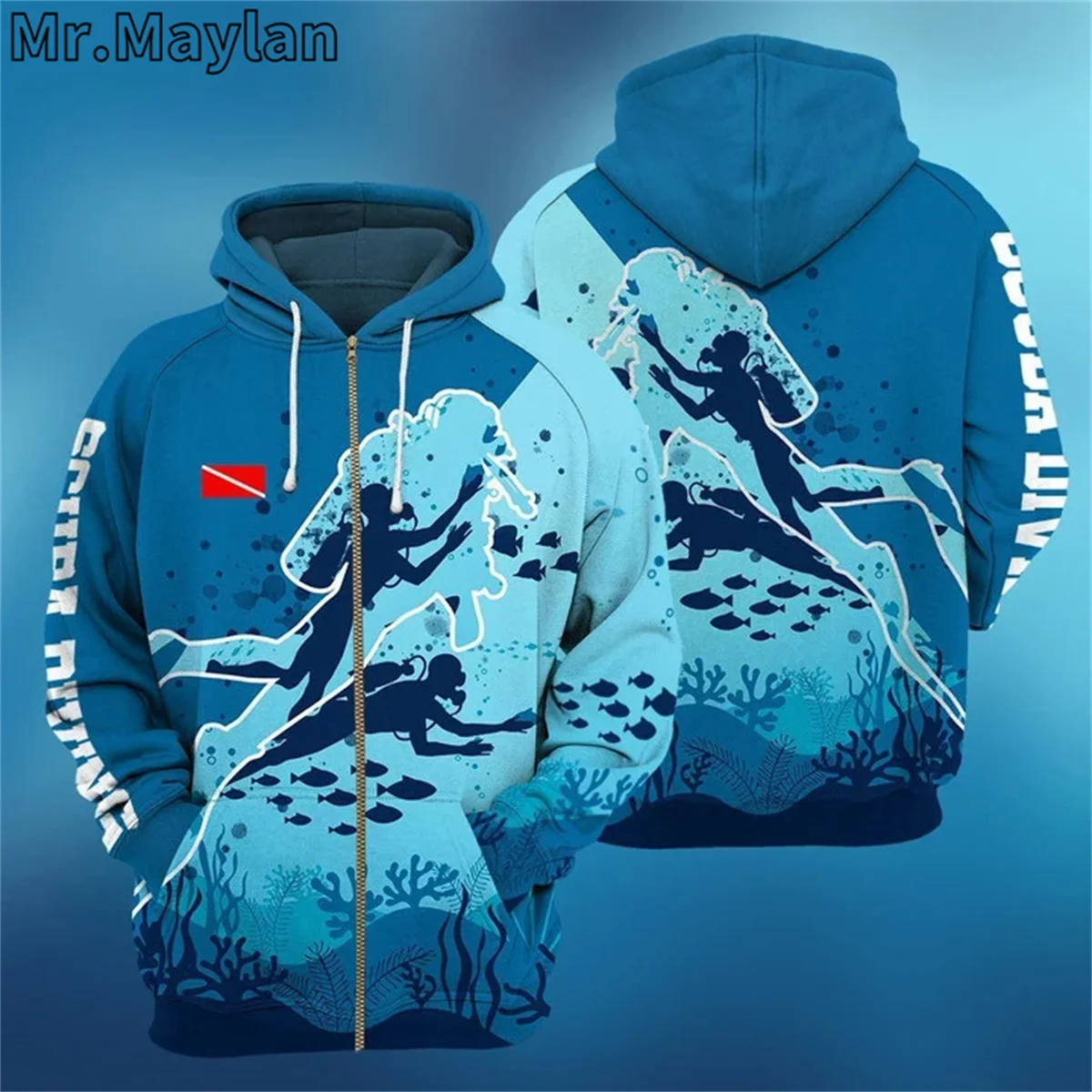 

CUSTOM DIVER ZIPPER HOODIE SCUBA DIVING 3D Printed Hoodies Men/Women Sweatshirt Streetwear Pullover Casual Jacket Tracksuits-077