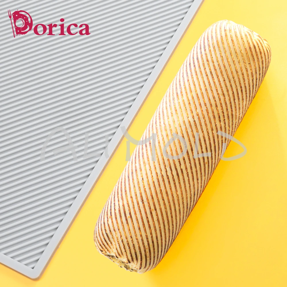 Striped Design Silicone Lace Mat Handmade Cake Roll Sugarcraft Chocolate Mould DIY Pastry Cake Decorating Tools Kitchen Bakeware