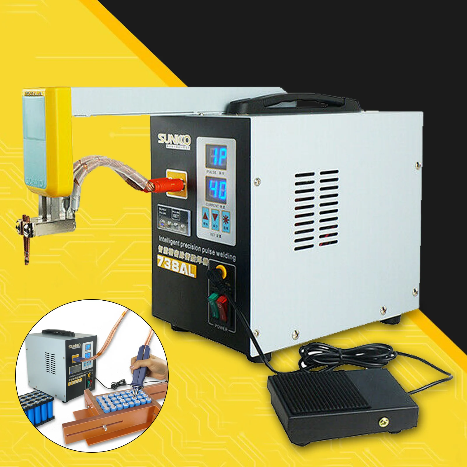 

Spot Welder Professional Portable 3.6KW Telescopic 18650 Pulse Machine Systems for Battery Pack Welding