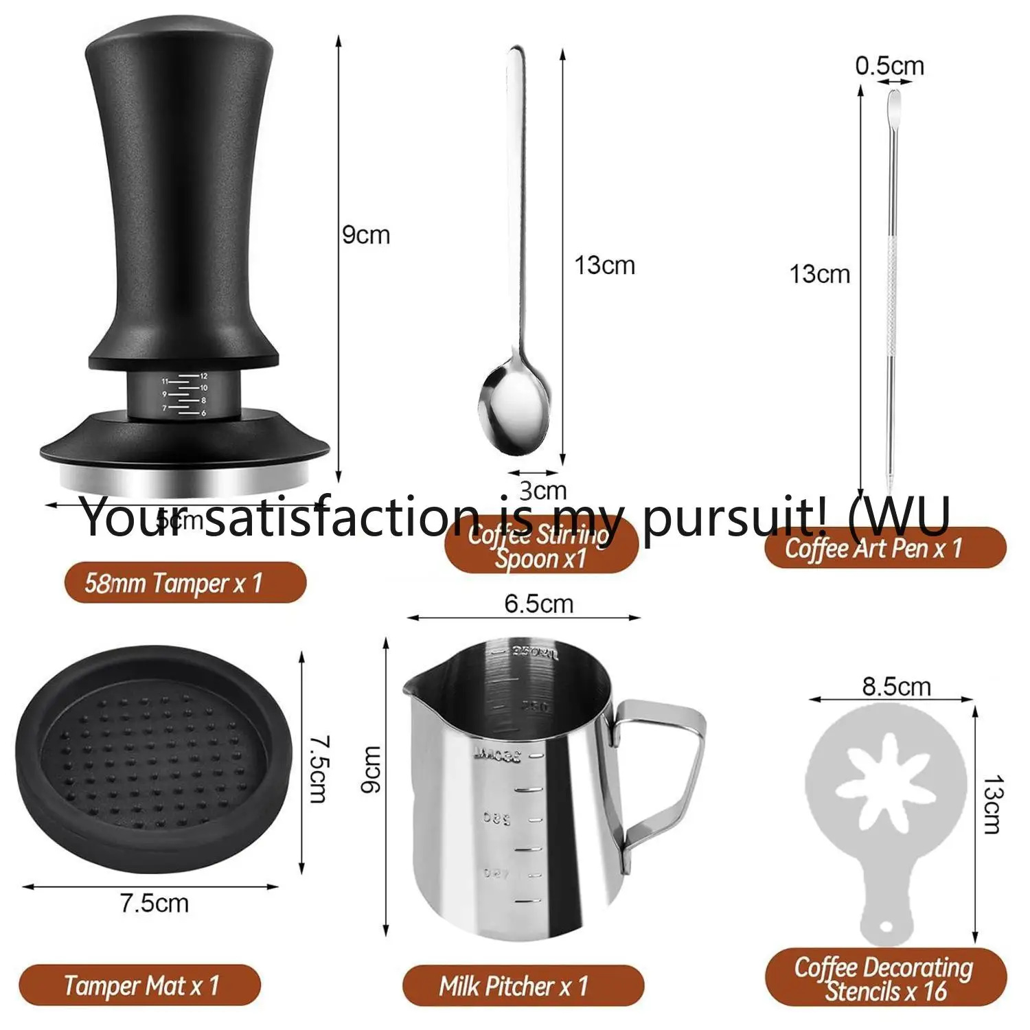 

Пресс для кофейного порошка с регулируемой шкалой, пресс-тип порошковой ткани, чашка для латте, игла для латте, набор приборов для пресс-подушков для порошка