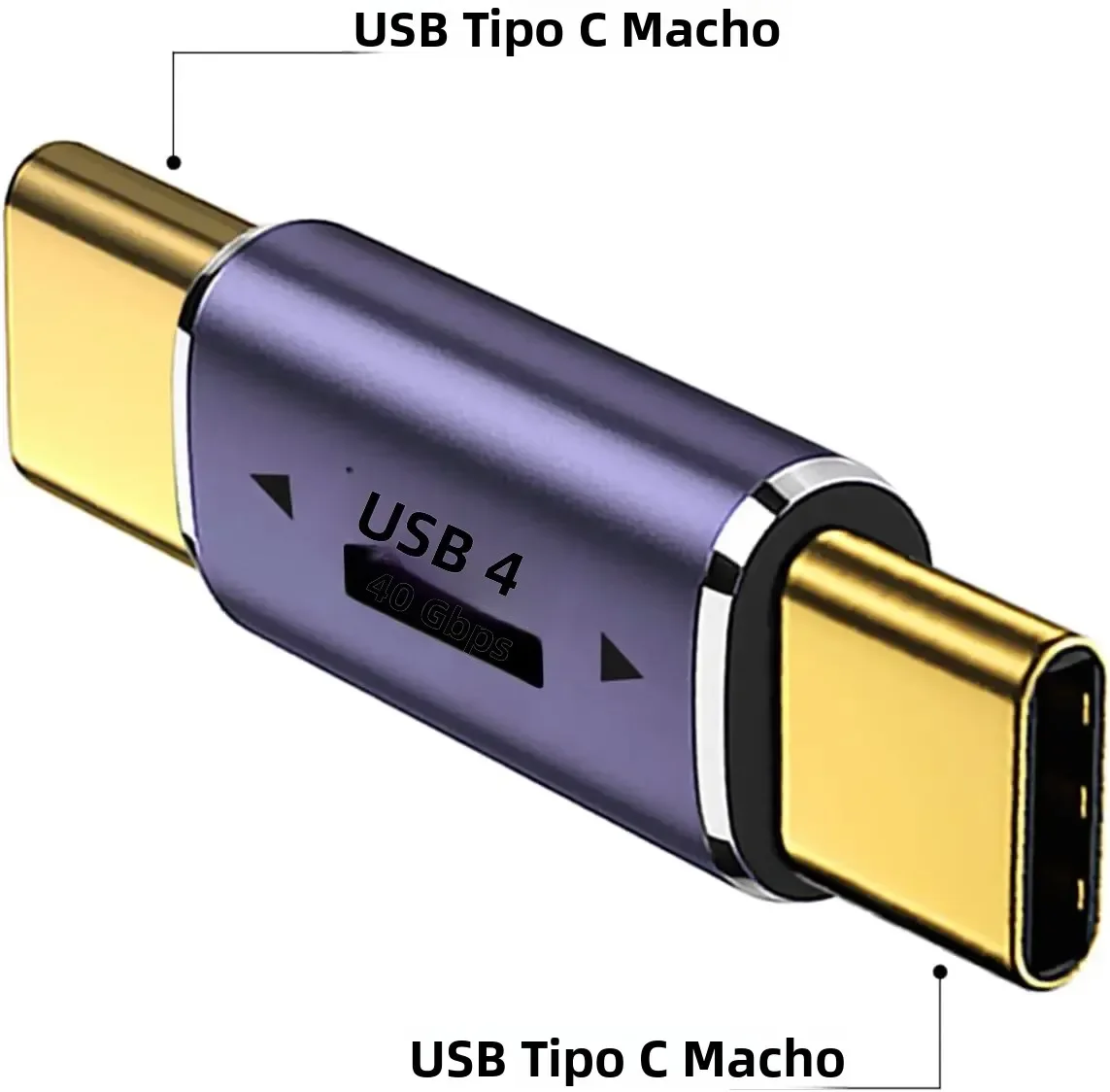 USB-C Male to Male Adapter USB4 40Gbps 100W Fast Charging 8K@60Hz Video Compatible with Thunderbolt 3/4 view 5